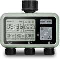 Watering Timer 3 Zone, Sprinkler Timer, Programmable Garden Outdoor Hose Faucet Timer with Rain Delay, Auto & Manual Watering System,Water Hose Irrigation Timers 3 Outlet for Garden Lawn by Johgee