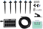WALFRONT Automatic Watering Pot Plant Solar Drip Irrigation System, 24V DC with LED Timer, Rainwater Collector, Hose and Dripper Kit for Indoor Outdoor Garden Greenhouse (White) - Image 7