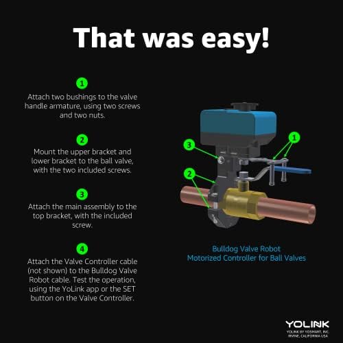 Wireless Valve Controller & Bulldog Valve Robot Automatic Water Leak Detection & Shut-Off Kit HUB Included - Image 3