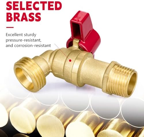 Brass Hose Bib 2PCS, 1/2"x 3/4" Outdoor Water Spigot, Outside Garden Faucet - Image 6