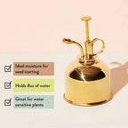 Modern Sprout Plant Mister - 8 oz Indoor Watering Can & Sprayer - Brass - Image 5