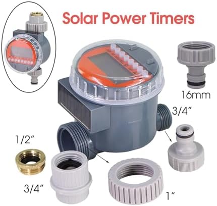 NURII Solar Powered Ball Valve Garden Digital Water Timer, Programmable Hose Sprinkler Controller Waterproof Auto Irrigation (Size : Type B) - Image 4