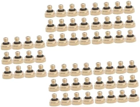 balacoo 60pcs Brass Misting Nozzles for Low Pressure Atomizing Sprayer for Outdoor Cooling Garden Irrigation and Landscape Watering Systems by balacoo