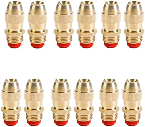 10 brass mist nozzles, adjustable spray size, used for outdoor cooling system Agricultural lawn vegetable garden watering and irrigation Adjustable atomization spray head 10pcs by Unknown
