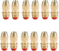 10 brass mist nozzles, adjustable spray size, used for outdoor cooling system Agricultural lawn vegetable garden watering and irrigation Adjustable atomization spray head 10pcs by Unknown