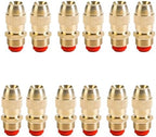 10 brass mist nozzles, adjustable spray size, used for outdoor cooling system Agricultural lawn vegetable garden watering and irrigation Adjustable atomization spray head 10pcs by Unknown