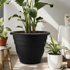 RooTrimmer 6 Pack 20 Inch Large Plant Pots Outdoor,Heavy Duty Plastic Planters with Drainage Holes,Lightweight Black Flower Pots for Indoor Outdoor Plants,Patio,Garden & Trees - Image 5
