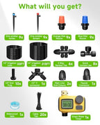 246FT Drip Irrigation System with LCD Timer, Automatic Watering System Kits,1/2 Inch Hose 1/4 Inch Distribution Tubing 3 Sprayer Types, for Garden, Greenhouse, Garden, Lawn - Image 6