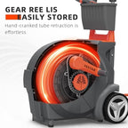 Hand-Crank Garden Hose Reel 1/2" x 130ft, Easy-to-Move Hose Reel Cart - Image 2