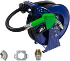 Fuel Hose Reel,Fuel nozzle,Fuel Hose Swivel,3/4" X 33' Retractable Diesel Hose Reel,Heavy-duty Industrial Settings. Max 300 PSI,Spring Rewind Mechanism Ease of Use for Farm Ships Vehicles by GIAYOGO