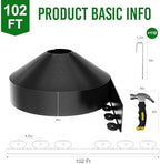4 Inch Tall 102FT Landscape Edging with 110Pcs Metal Spikes, Plastic Garden Edging Border Landscape Edging Lawn Edging for Landscaping, Flower Bed, Paver, Yard - Image 5