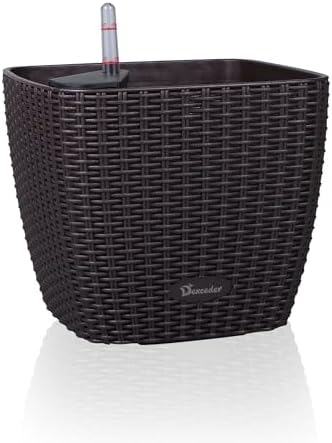 Dexceder 11x10 Self Watering Planter (Brown Rattan) by Dexceder