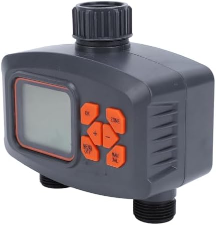 2 Zone Sprinkler Timer Digital, ABS Programmable Water Hose Timer with Auto Manual Rain Delay, 2 Outlet Faucet Irrigation Controller for Garden Lawn Yard Watering - Image 5