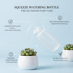 Precision Squeeze Watering Bottle with Narrow Nozzle, Durable POM Plastic for Indoor Plants, White - Image 5