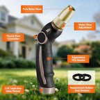 RESTMO Garden Hose Nozzle, Heavy Duty Water Hose Sprayer Nozzle, Brown - Image 3