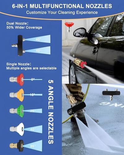 Jet Nozzle High Pressure Hose Nozzle, Upgraded Extendable Power Washer Wand - Image 4