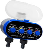 Practical 2 Outlet Water Regulator Permanent Build Ideal for Lawns Flower Beds Greenhouses Adjustable Sprinkler Schedule Timer by Fogun