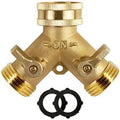 Valve Connectors Brass Hose Splitter with Solid Handle Water Garden Adapter 2 Way by Unknown