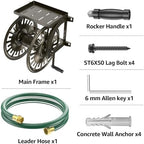 GOFORWILD Wall Mount Garden Hose Reel, Holds 200-Feet of 5/8-Inch Hose - Image 3