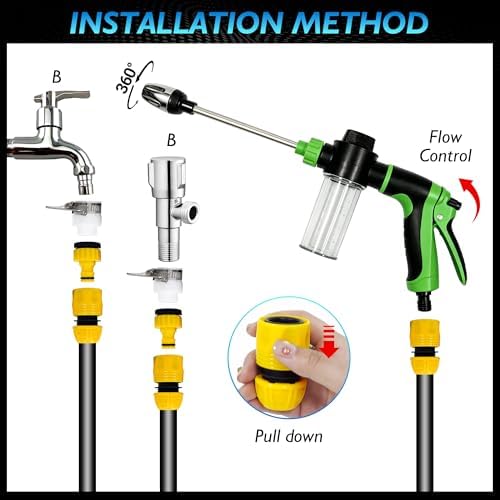 Hose Hawk Pro Pressure Washer,with Foam Pot,3 Spray Modes(Green) - Image 2