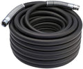 Guitrees 2026 Upgraded Garden Hose 75FT x 3/4", Heavy Duty Rubber Water Hose with Five Layered Braiding, Swivel male and female Nickel-plated Brass Fittings, 1200PSI Burst, 300PSI Working (Black) by Guitrees