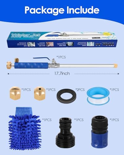 2026 Upgrade Jet Nozzle for Garden Hose 2-in-1 Jet Nozzle High Pressure Hose Nozzle with 2 Different Nozzles and Hose Quick Connectors for Car Pet Garden Cleaning - Image 5