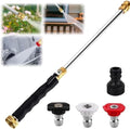 High Pressure Washer Wand for Garden Hose, Quick Connect Metal Spray Gun with 3 Nozzles for Car Wash, Patio & Window Cleaning (Black Set) by SEPSUMMER