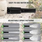 100FT Metal Garden Hose 304 Stainless Steel, with 2 Multi-Function Spray Nozzles, 1Pc Precision Twist Nozzle, Solid Brass Fittings, Flexible No-Kink Design- 450PSI with 16mm Dia Hose - Image 7