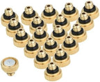 POPETPOP 96pcs Air Atomizing Nozzle Brass Misting Nozzles for Cooling System Low Pressure Self-Sealing Lead - Image 2