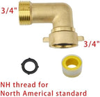 Duty Brass 1-2-4 Way Splitter Garden Hose Hexagonal Connector with Comfortable Grip Shut Off Valves Adapter Water Tap(1 Way Curved USA) - Image 2