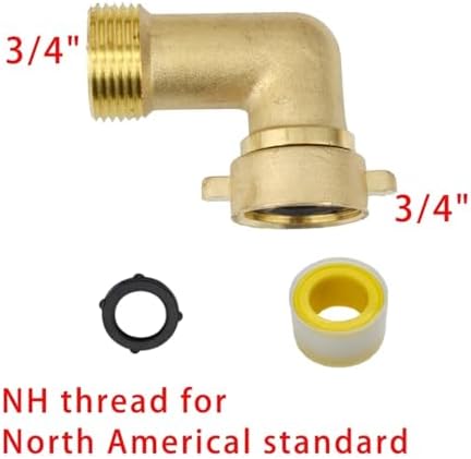 Duty Brass 1-2-4 Way Splitter Garden Hose Hexagonal Connector with Comfortable Grip Shut Off Valves Adapter Water Tap(1 Way Curved USA) - Image 2