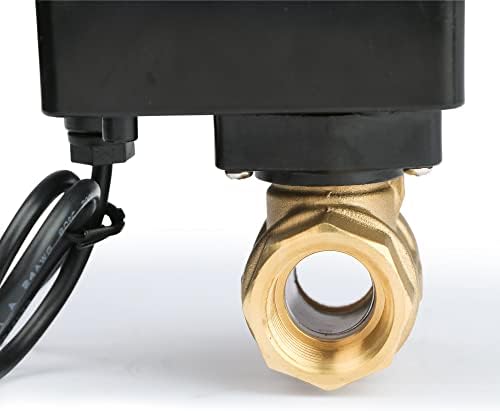 U.S. Solid Motorized Ball Valve- 1/2" Brass Ball Valve with Full Port, 9-36V AC/DC, 2 Wire Auto Return Setup, Normally Open (N/O) - Image 5