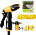 Jet Nozzle Power Washer for Garden Hose, 2026 Car Wash Water Gun with Spring Tube, High Pressure Washer Wand for Patio Garden Outdoor Cleaning, Adjustable Spray Patterns (Set B) by TAQIYEZ
