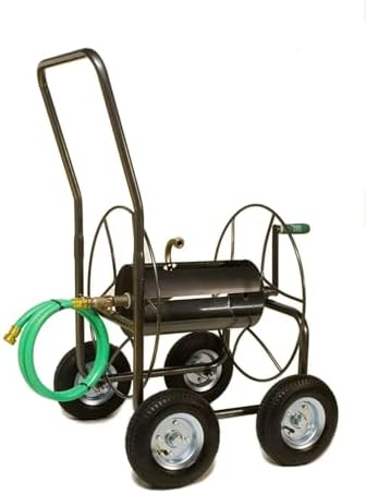 Yard Butler Garden Hose Truck - Heavy-Duty Water Hose Holder Cart - Powder Coated Steel Construction - Leakproof Reel - Portable Management - Holds up to 400' of 5/8" Hosepipe by YardButler