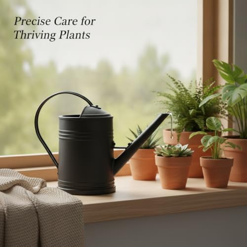 2L Plastic Watering Can with Long Spout & Detachable Rose Head, Lightweight Indoor Plant Waterer for Precise Root Irrigation - Image 3