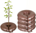 4-Pack 15 Gallon Tree Watering Bags and Rings, Slow Release Automatic Drip Irrigation with Adjustable Flow Valve, Deep Root Watering for Newly Planted Trees and Shrubs by Unknown