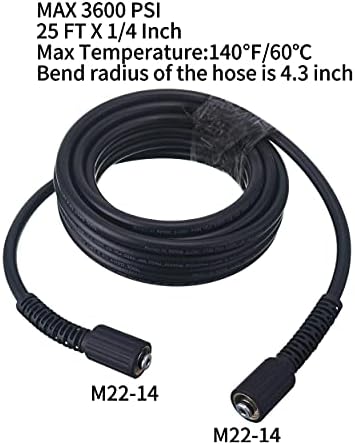 Tool Daily Pressure Washer Gun with 3/8” Swivel Quick Connector, High Pressure Washer Hose - Image 7