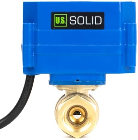 U.S. Solid 1/2" NPT Motorized Ball Valve with US Plug 110VAC Brass Electrical Ball Valve,Auto Return, Normally Closed, IP65 - Image 3