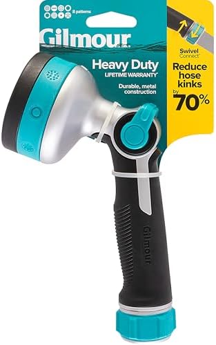 Gilmour Heavy Duty Thumb Control Garden Hose Nozzle with 8 Pre-set Spray Patterns, Water Hose Nozzle for Watering Garden or Lawn, Thumb Trigger (Pack of 10) - Image 2