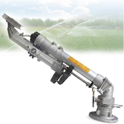 2" Agriculture Farm Irrigation Sprinkler, Irrigation Spray Gun with 5 Nozzles, 360°Adjustable Large-Area Watering Spray, Impact Water Sprinkler for Yard, Lawn, Garden by Unknown