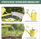 Metal Watering Can for Outdoor Plants, 1.7 Gallon Yellow Garden Watering Can for Flower, Houseplants, Galvanized Finish - Image 5