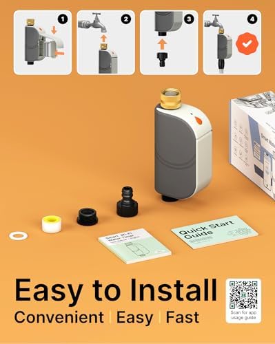 Smart Bluetooth Water Timer for Garden Hose, Heavy-Duty Brass Inlet Water Hose Timer Outdoor, Set & Forget Programmable Irrigation Controller with App, One-Button Manual Watering, IP65 Waterproof - Image 6