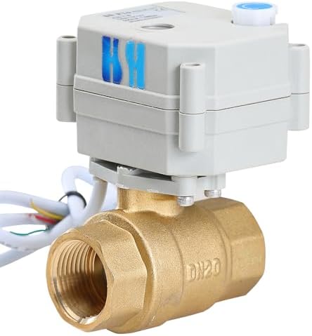 3/4" 2 Way 12VDC Brass NPT Reverse Polarity 2 Wires On/Off Motorized Electrical Ball Valve by HSH-Flo