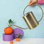 Stainless Steel Watering Can 2000ml Golden Long Spout - Image 5
