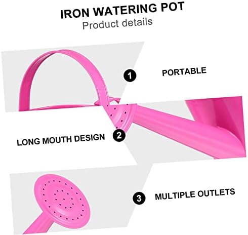 Useful Iron Watering Can with Spray Mouth for Durable Gardening Kettle Tool for Flowers Houseplants and Outdoor Use Convenient Capacity for Easy Pouring - Image 6