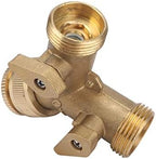 Garden Hose Fittings 1/2" Female Thread to 3/4" Female Thread Y-Shaped Valve Two-Way Manifold Faucet Plumbing Fittings - Image 4