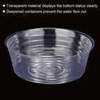 MECCANIXITY Plant Pot Saucer 12 Inch Plastic Round Flower Drip Tray for Indoor Outdoor, Clear Pack of 20 - Image 4