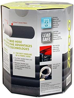 zero-G Lightweight, Ultra Flexible, Durable, Kink-Free Garden Hose, 5/8-Inch by 100-Feet,Black (5/8" x 50' 2 Pack) - Image 3