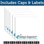 Sally's Organics Empty Amber Glass Spray Bottle - Large 16 oz Refillable Container for Essential Oils, Cleaning Products, or Aromatherapy - Black Trigger Sprayer w/Mist and Stream Settings - 6 Pack - Image 3