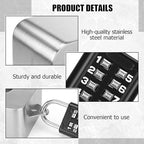 Frienda 4 Sets Outdoor Faucet Lock Hose Bib Spigot Lock,Square,Silver - Image 3